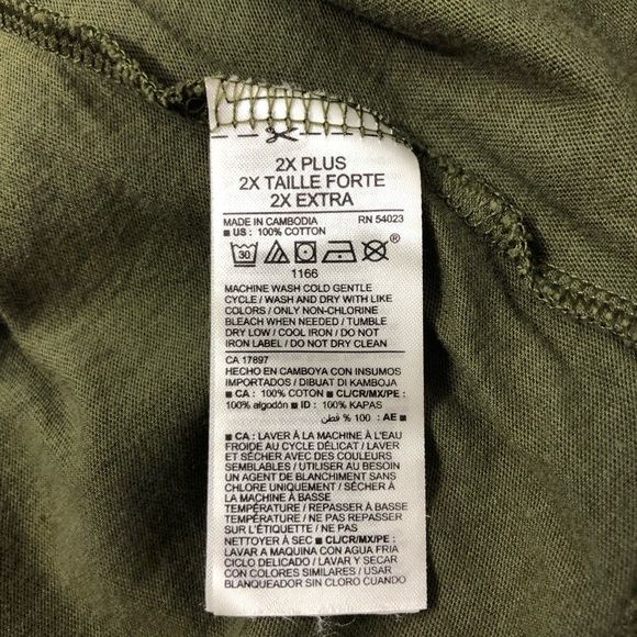 Old Navy Cotton Long Sleeve Green Pine Women’s Shirt Size 2X - Picture 7 of 15